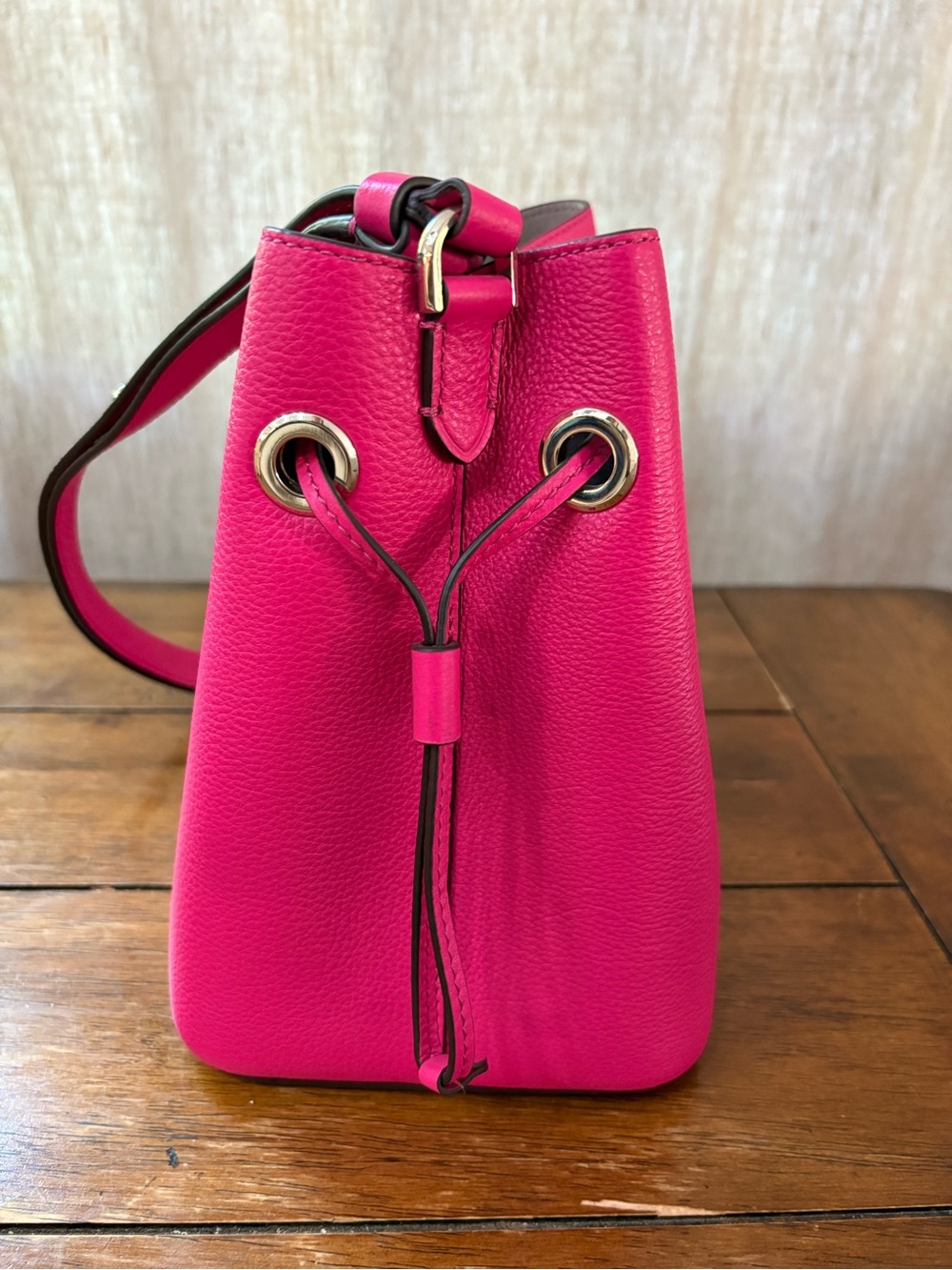 Kate Spade Hot Pink Marti Leather Bucket Bag - Picture 5 of 11